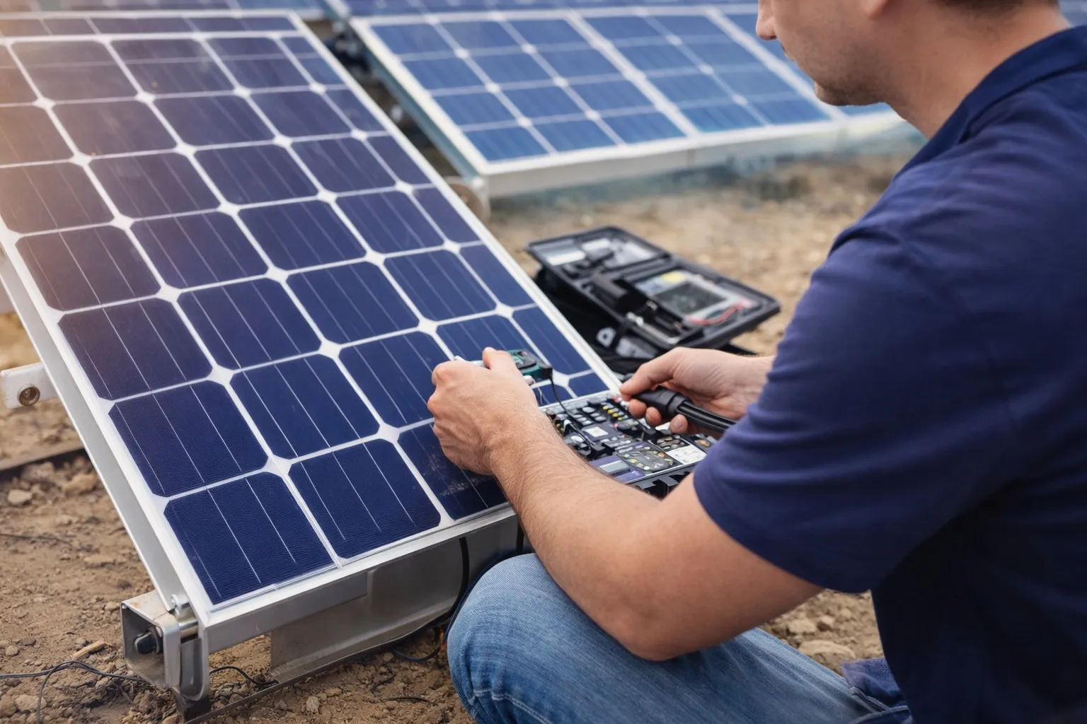Quyosh paneli tizimini tekshirish va diagnostika qilish jarayoni
